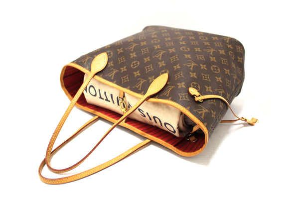 Louis Vuitton Classic Monogram Neverfull MM Tote Shoulder Bag