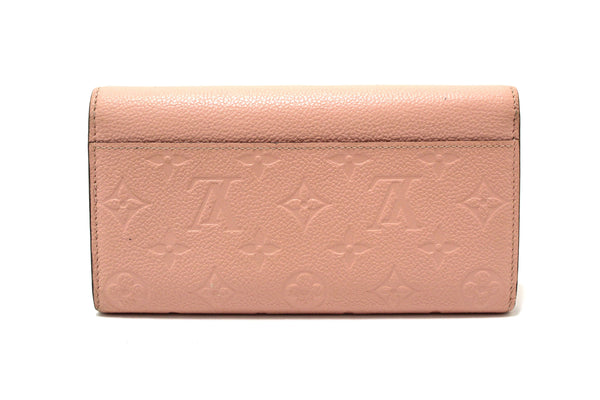 Louis Vuitton Pink Monogram Empreinte Leather Sarah Wallet