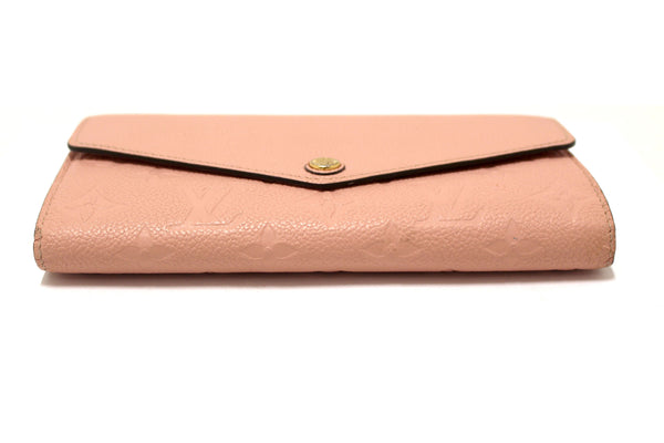 Louis Vuitton Pink Monogram Empreinte Leather Sarah Wallet