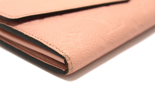 Louis Vuitton Pink Monogram Empreinte Leather Sarah Wallet