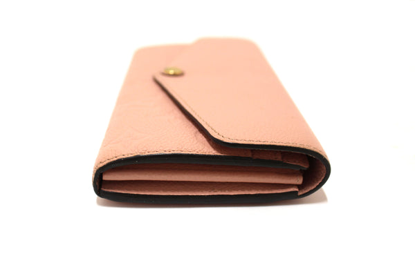 Louis Vuitton Pink Monogram Empreinte Leather Sarah Wallet