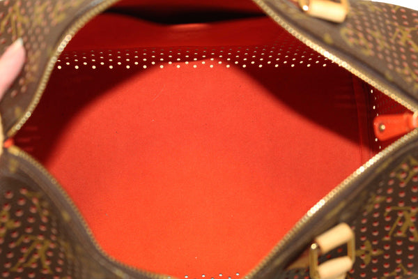 Louis Vuitton Limited Edition Orange Monogram Perforated Speedy 30 Handbag