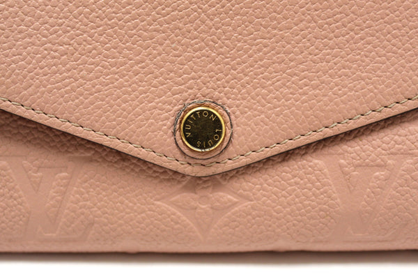 Louis Vuitton Pink Monogram Empreinte Leather Sarah Wallet