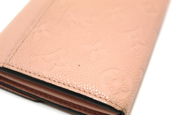 Louis Vuitton Pink Monogram Empreinte Leather Sarah Wallet