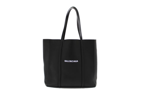 Balenciaga Black Calfskin Leather Everyday Small Tote Bag
