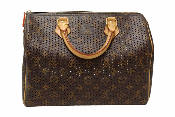 Louis Vuitton Limited Edition Orange Monogram Perforated Speedy 30 Handbag