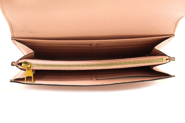 Louis Vuitton Pink Monogram Empreinte Leather Sarah Wallet