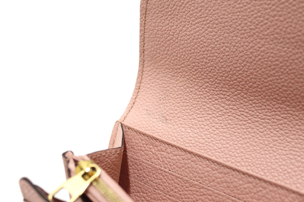 Louis Vuitton Pink Monogram Empreinte Leather Sarah Wallet