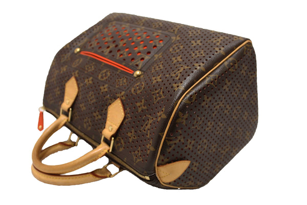 Louis Vuitton Limited Edition Orange Monogram Perforated Speedy 30 Handbag