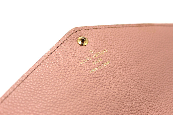 Louis Vuitton Pink Monogram Empreinte Leather Sarah Wallet