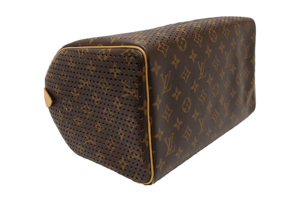 Louis Vuitton Limited Edition Orange Monogram Perforated Speedy 30 Handbag