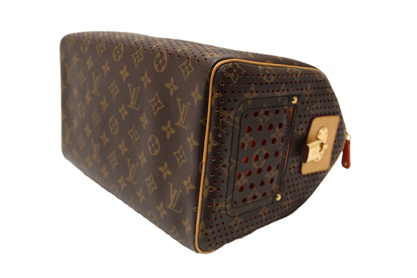 Louis Vuitton Limited Edition Orange Monogram Perforated Speedy 30 Handbag