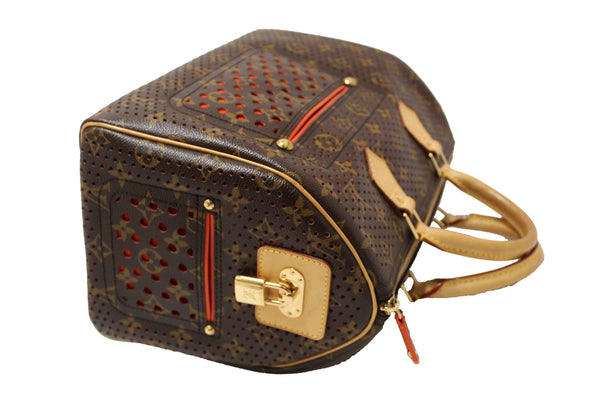 Louis Vuitton Limited Edition Orange Monogram Perforated Speedy 30 Handbag
