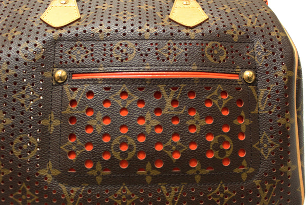 Louis Vuitton Limited Edition Orange Monogram Perforated Speedy 30 Handbag