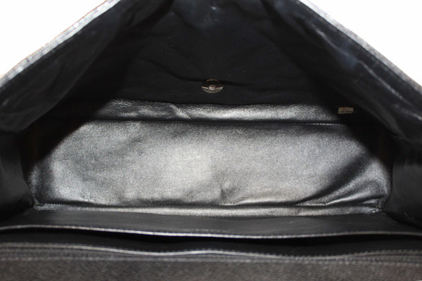 Chanel Classic Black Single Flap Caviar Leather Maxi Chain Shoulder Bag