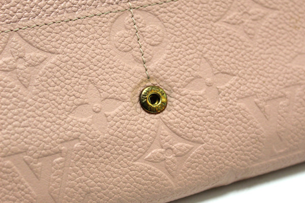 Louis Vuitton Pink Monogram Empreinte Leather Sarah Wallet