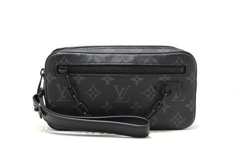 Louis Vuitton Monogram Eclipse Volga Pochette Clutch Bag