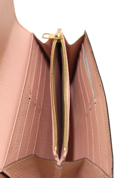 Louis Vuitton Pink Monogram Empreinte Leather Sarah Wallet