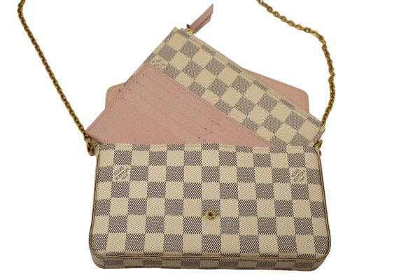 Louis Vuitton Damier Azur Felicie Pochette Crossbody Bag