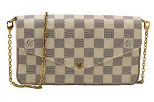 Louis Vuitton Damier Azur Felicie Pochette Crossbody Bag