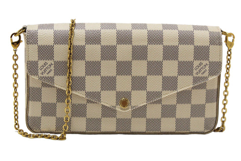 Louis Vuitton Damier Azur Felicie Pochette Crossbody Bag