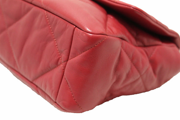 Chanel Red Quilted Lambskin Leather Chanel 19 Large Flap Shoulder Bag
