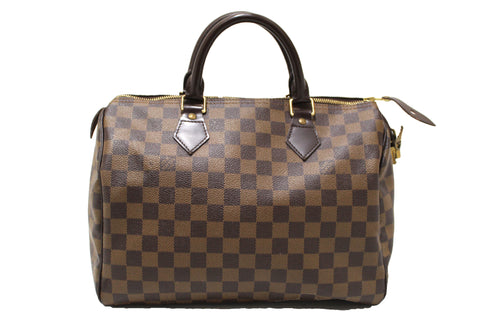 路易·威登（Louis Vuitton）達米爾·埃比（Damier Ebene）Speedy 30手提包