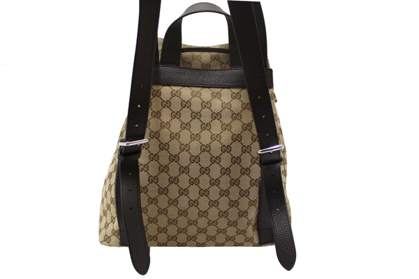 Gucci Beige GG Canvas Drawstring Medium Backpack 449175