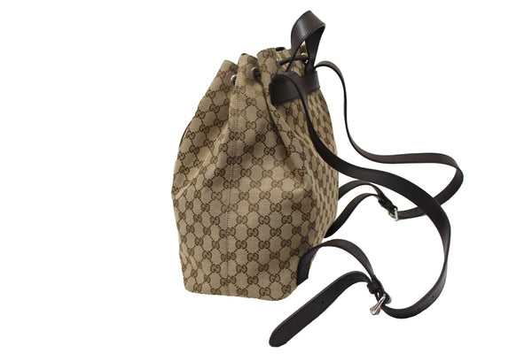 Gucci Beige GG Canvas Drawstring Medium Backpack 449175