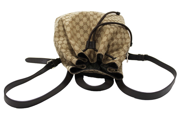 Gucci Beige GG Canvas Drawstring Medium Backpack 449175