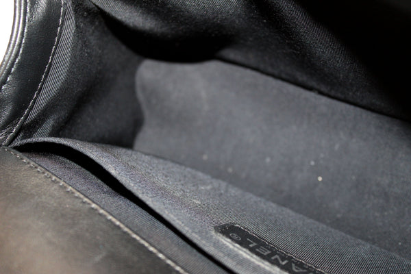 Chanel Black Quilted Calfskin Old Medium Boy Shoulder Bag