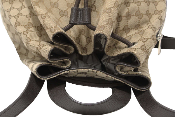Gucci Beige GG Canvas Drawstring Medium Backpack 449175