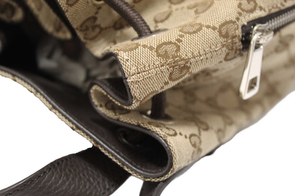 Gucci Beige GG Canvas Drawstring Medium Backpack 449175