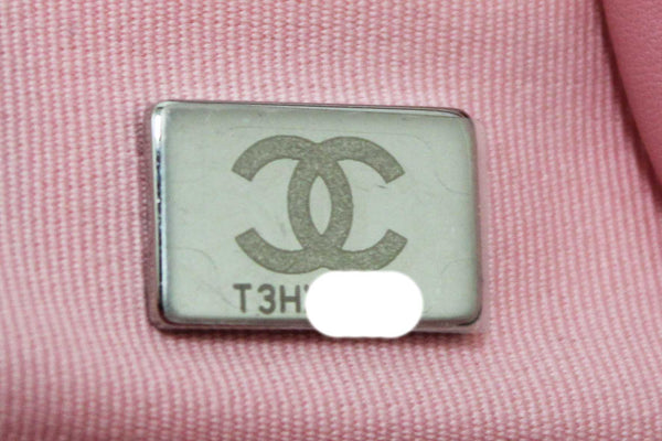 Chanel Pink Pinstripe Canvas Medium Deauville Shopping Tote