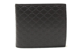 New Gucci Dark Brown Microguccissima Leather Square Bi-fold Men's Wallet 150413