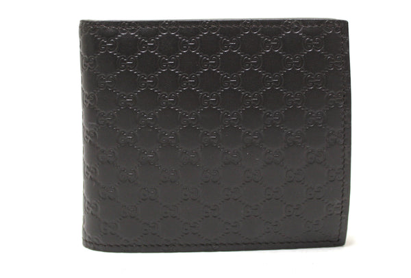 new gucci dark brown microguccissima leather square bi-fold men's wallet 150413 | Shop Now at Italystation.com