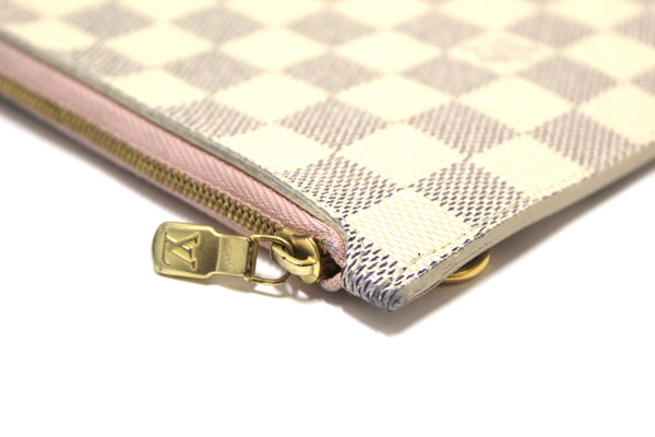 Louis Vuitton Damier Azur Canvas Neverfull Pouch Pochette