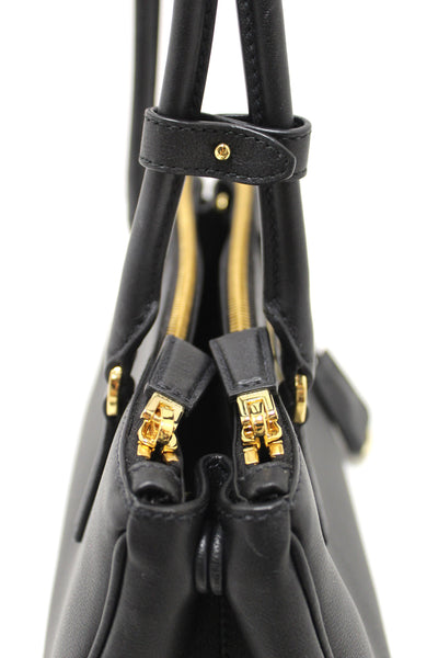 Prada Black Leather Medium Galleria Shoulder and Crossbody Bag