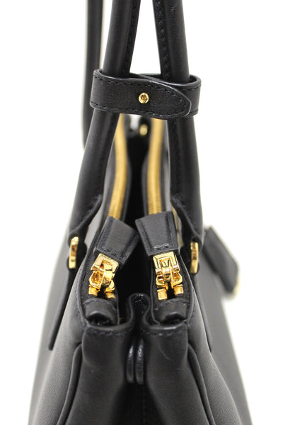 Prada Black Leather Medium Galleria Shoulder and Crossbody Bag