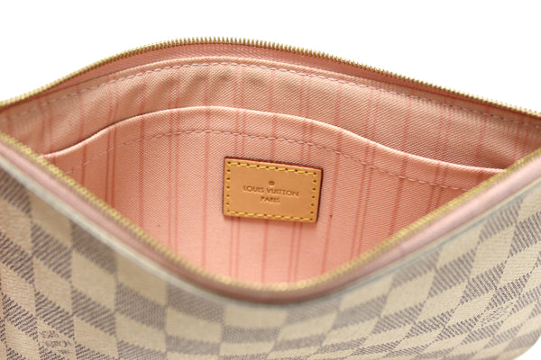Louis Vuitton Damier Azur Canvas Neverfull Pouch Pochette