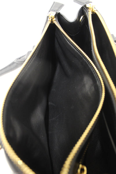 Prada Black Leather Medium Galleria Shoulder and Crossbody Bag