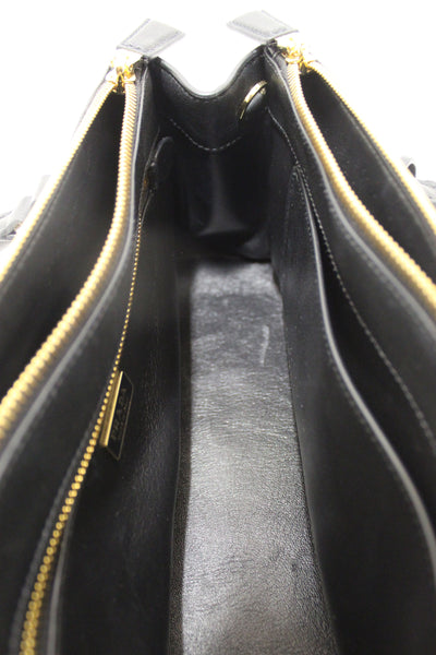 Prada Black Leather Medium Galleria Shoulder and Crossbody Bag