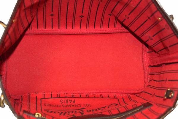 Louis Vuitton Damier Ebene Neverfull PM Tote Bag