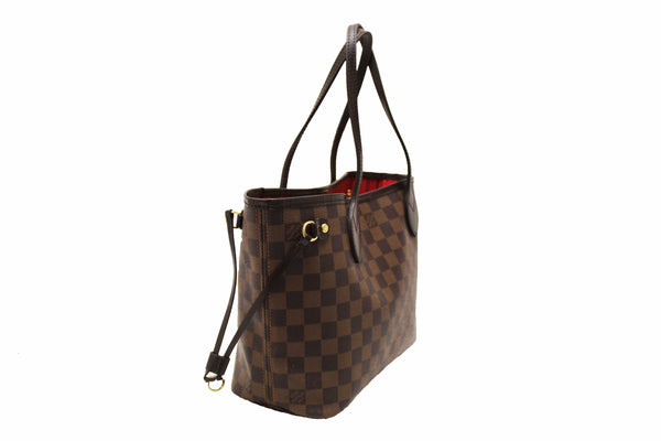 Louis Vuitton Damier Ebene Neverfull PM Tote Bag