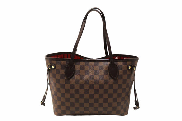 Louis Vuitton Damier Ebene Neverfull PM Tote Bag