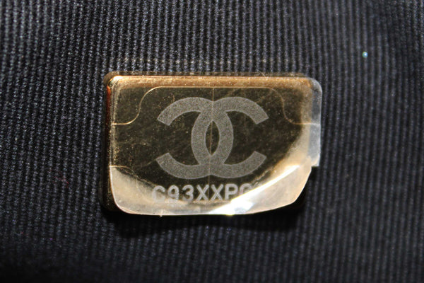 Chanel Black Shiny Crumpled Lambskin Quilted Small Preppy Pocket Camera Case Bag