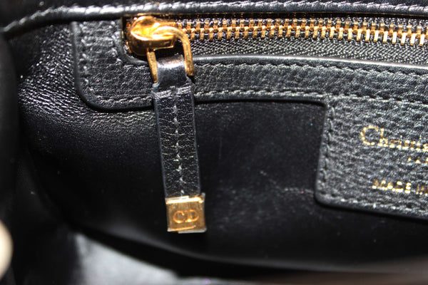 Christian Dior Black Macrocannage Caviar Leather Small Caro Shoulder Crossbody Bag