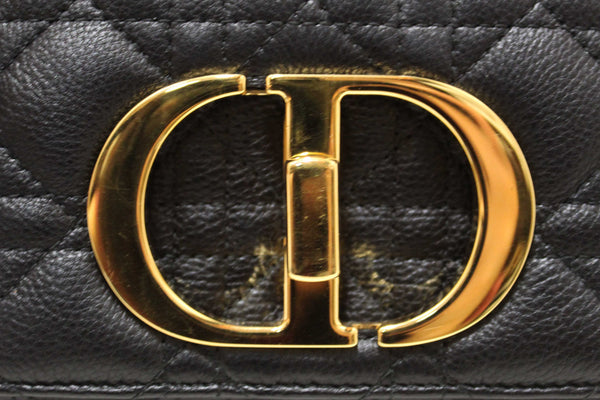 Christian Dior Black Macrocannage Caviar Leather Small Caro Shoulder Crossbody Bag