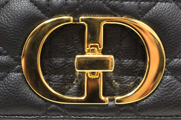 Christian Dior Black Macrocannage Caviar Leather Small Caro Shoulder Crossbody Bag