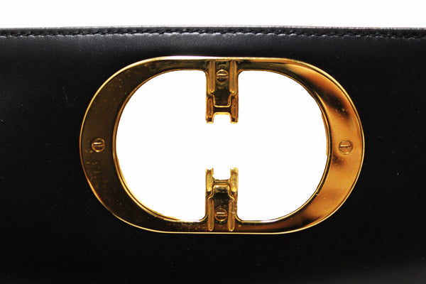 Christian Dior Black Macrocannage Caviar Leather Small Caro Shoulder Crossbody Bag